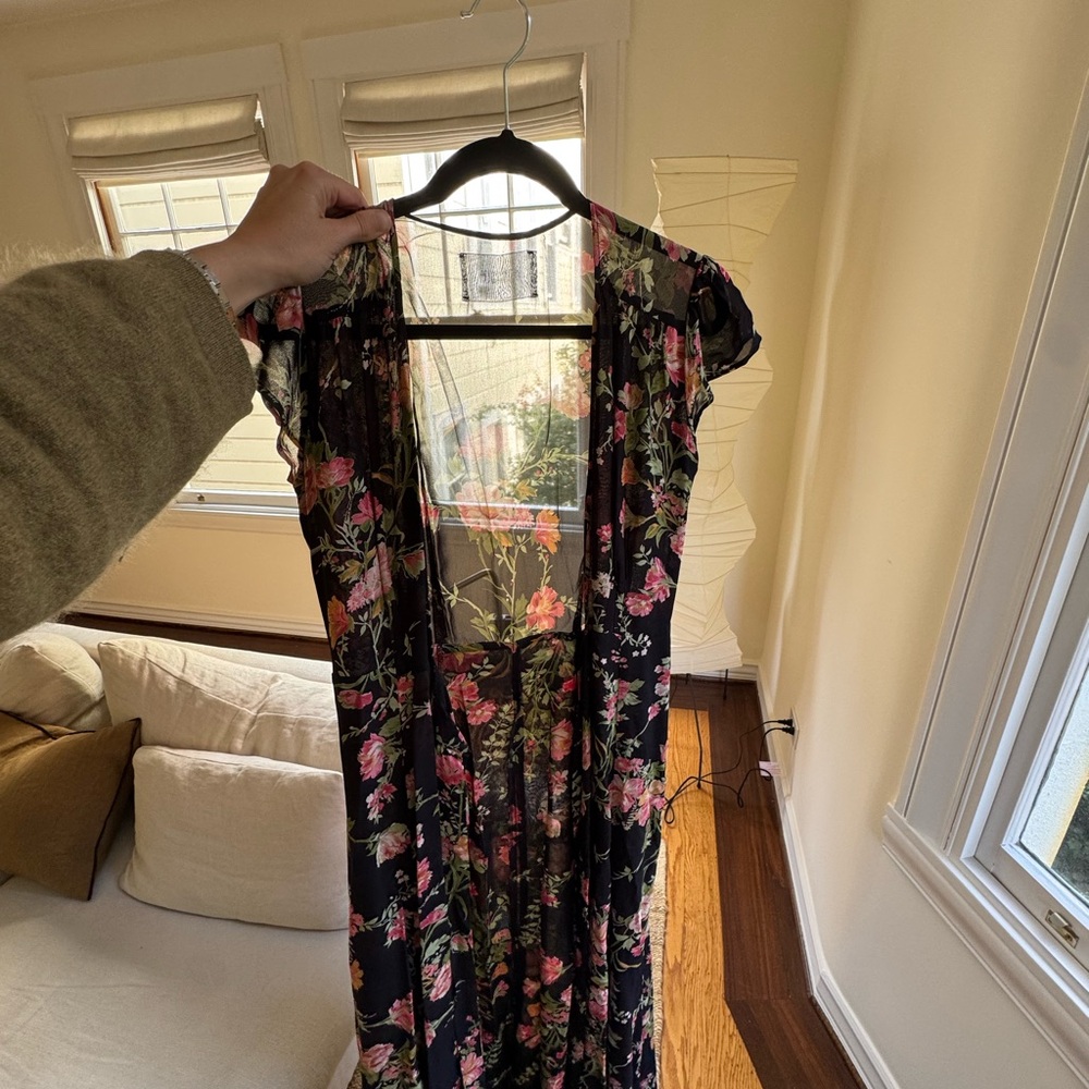 Reformation Black Floral Maxi Dress - Picture 3 of 3
